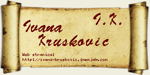 Ivana Krušković vizit kartica